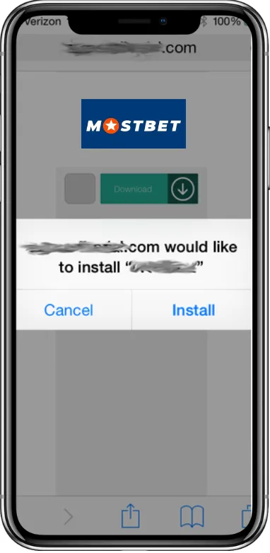 Install Mostbet app